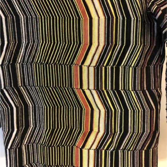 M Missoni knit turtleneck mini dress striped chevron - Picture 2 of 6